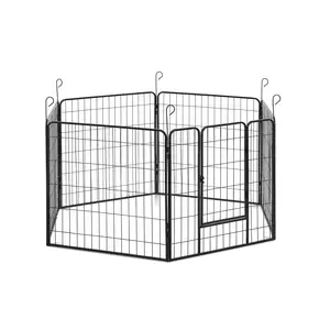Corral para cachorros - con puerta - 6 segmentos modulares - para interior y exterior