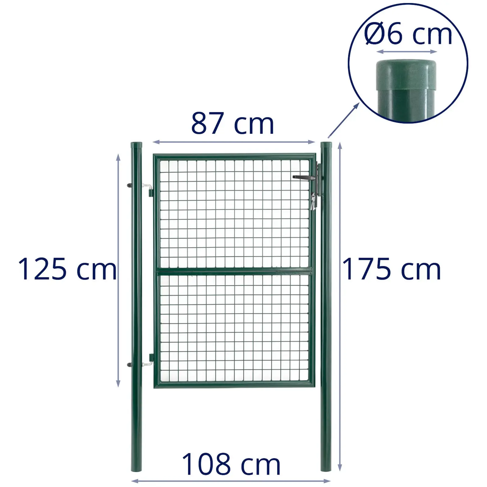 Garden gate - 109 x 175 cm - steel (powder coated)