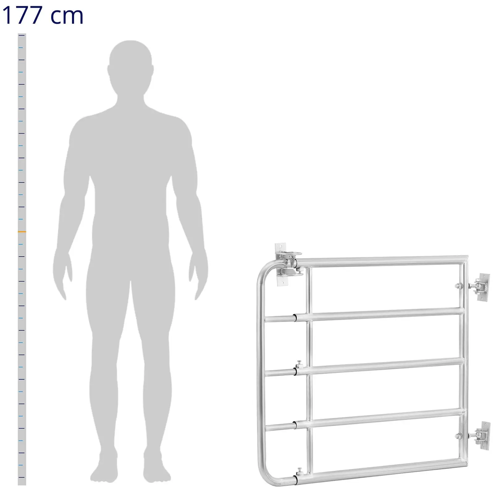 Puerta de valla ajustable - altura: 90 cm - longitud: 1000 - 1700 mm