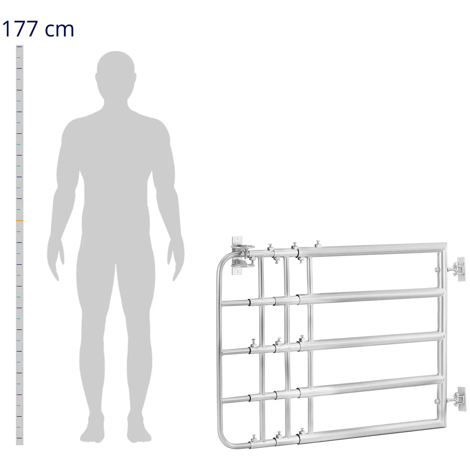 Puerta de valla ajustable - altura: 92 cm - longitud: 1200 - 3000 mm