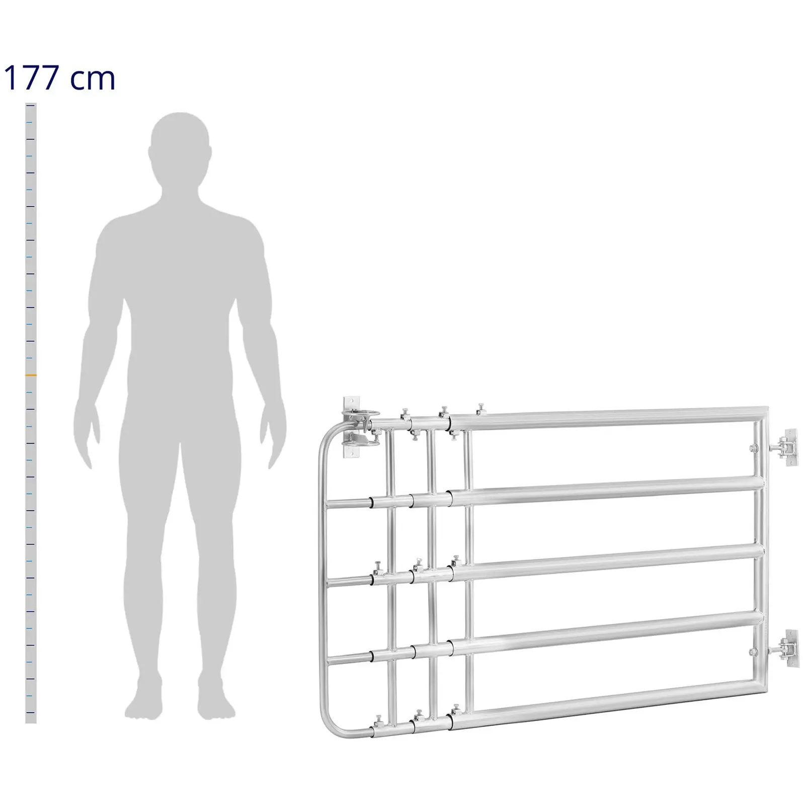 Puerta de valla ajustable - altura: 91 cm - longitud: 1500 - 4000 mm