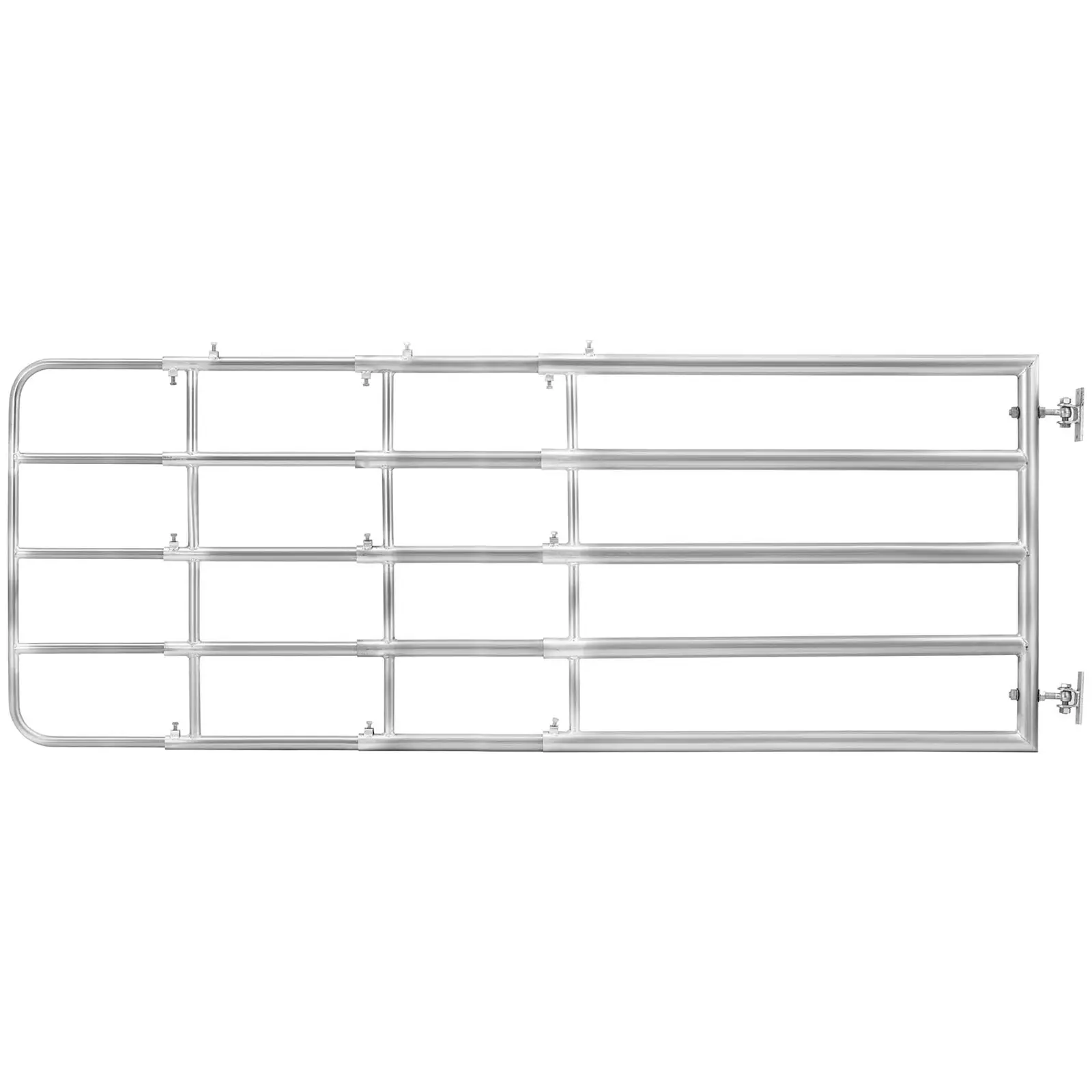 Nastavitelná pastevní brána - výška: 91 cm - délka: 1 500–4 000 mm (Barva: Stříbrná)