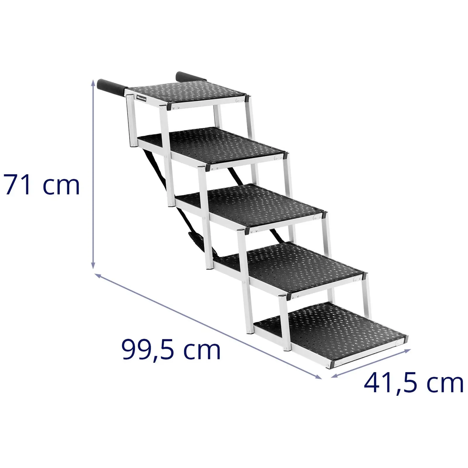 Schody pro psy - výška: 71 cm - 68 kg - 5 schůdků (Počet stupínků: 5)