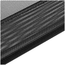 Panier pour chien - 88.5 x 60 x 22 cm - acier / tissu de maille teslin - noir