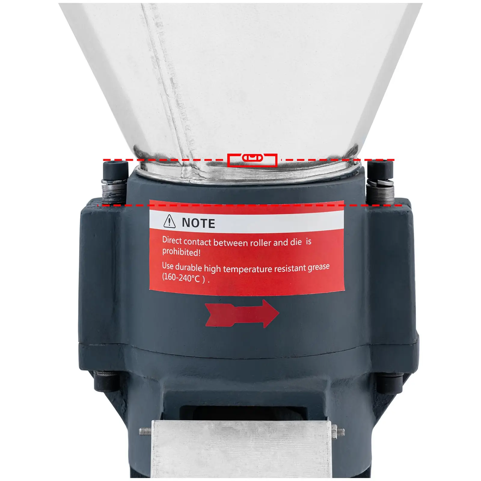 Pelletpresse - 60 - 100 kg/h - 7.5 PS - Ø 120 mm (Notausschalter: Ja)