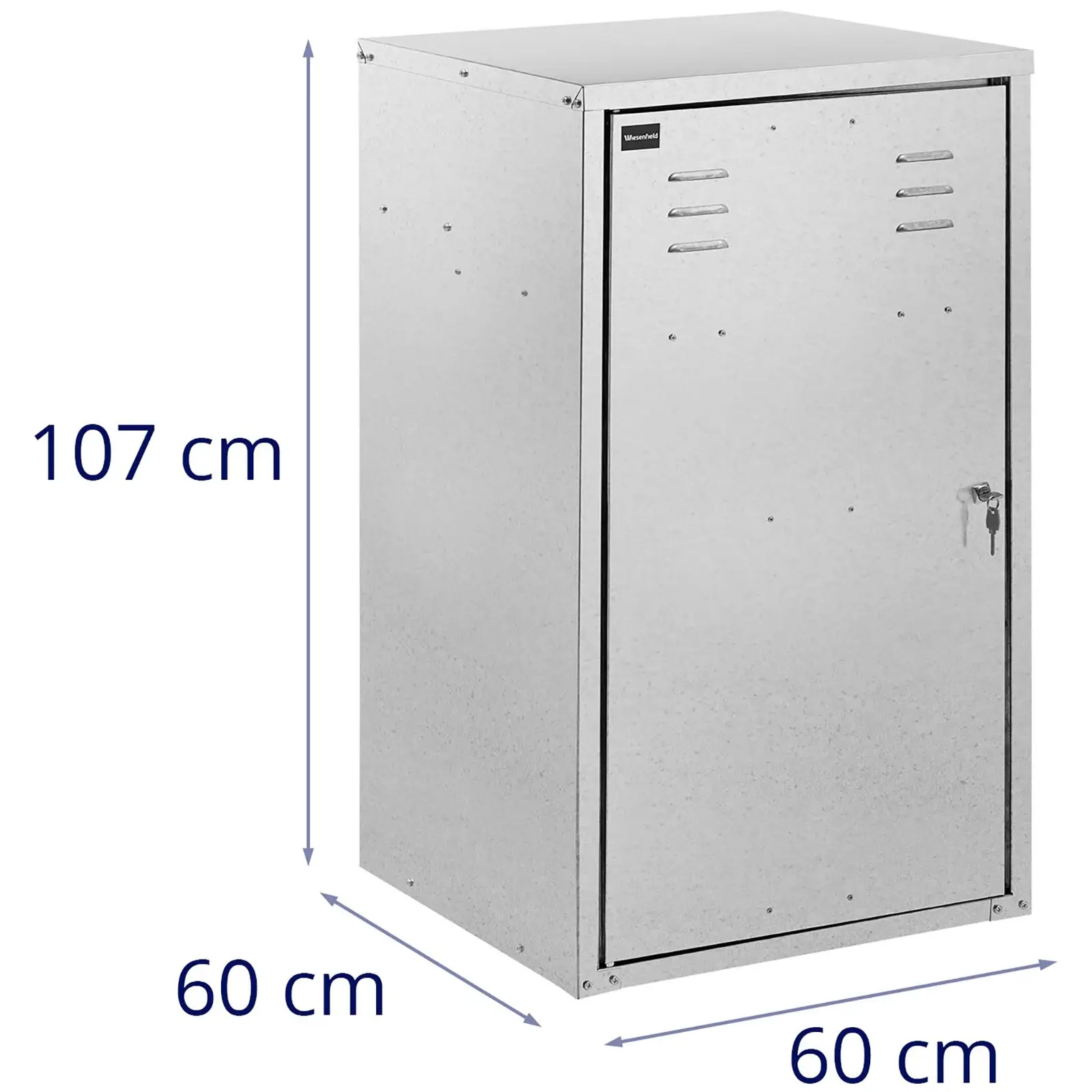 Sattelschrank - 60 x 60 x 107 cm - Stahl (verzinkt)