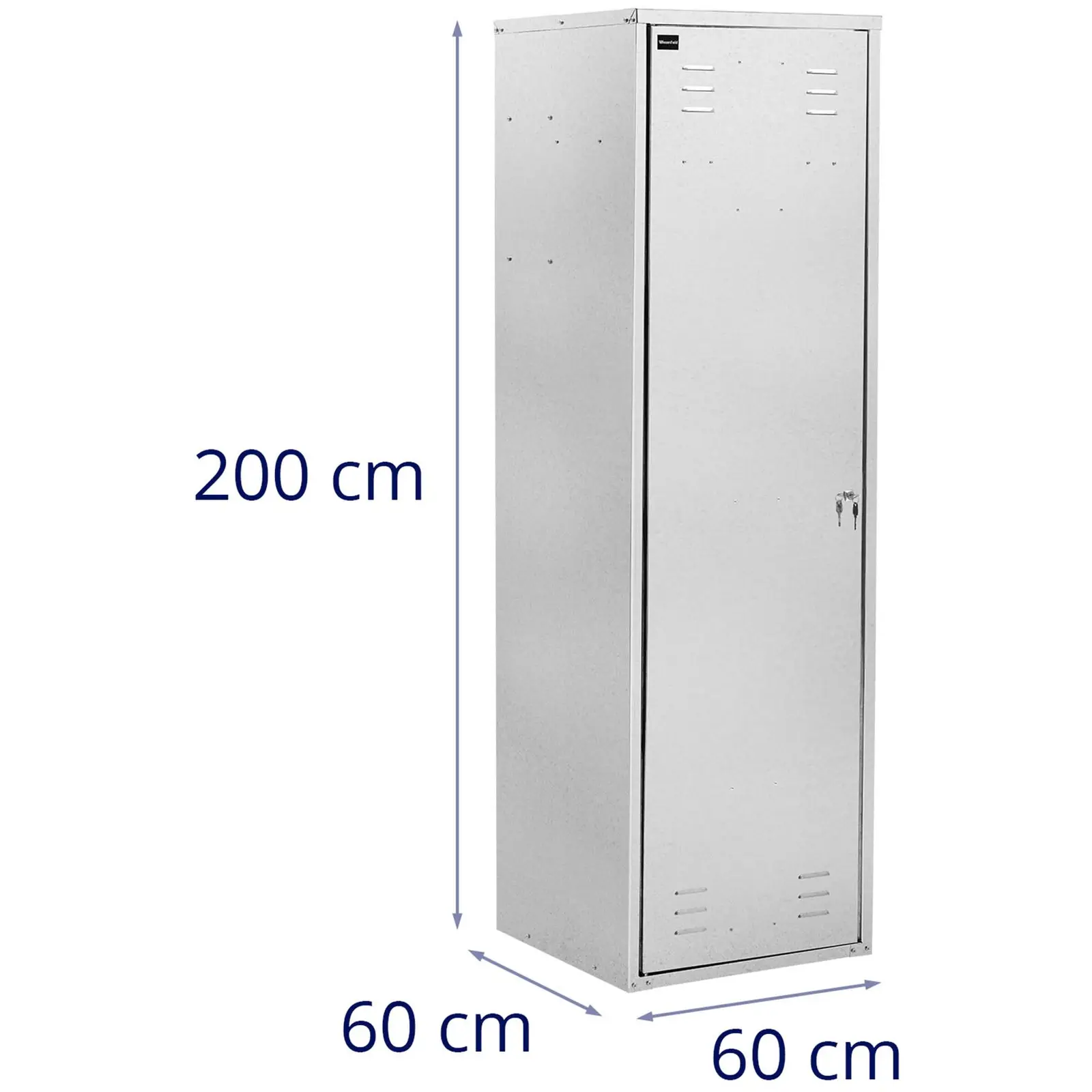 Skříň na sedlo - 60 x 60 x 200 cm - ocel (pozinkovaná) (Rozměry zásilky (DxŠxV): 268 x 128 x 16 cm)