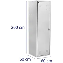 Шкафче със заключване - 60 x 60 x 200 см - стомана (поцинкована)