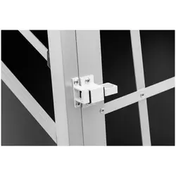 Hundebur - aluminium - trapezformet - 85 x 95 x 69 cm