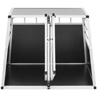 Hundetransportbox - Aluminium - Trapezform - 85 x 95 x 69 cm