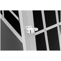 Hundebur - aluminium - trapesformet - 95 x 85 x 70 cm - med skillevegg