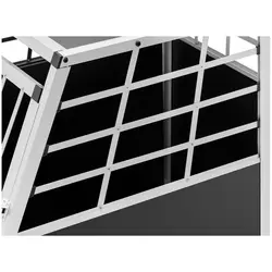 Caja transportadora de perros - aluminio - trapezoidal - 95 x 85 x 70 cm - con separador