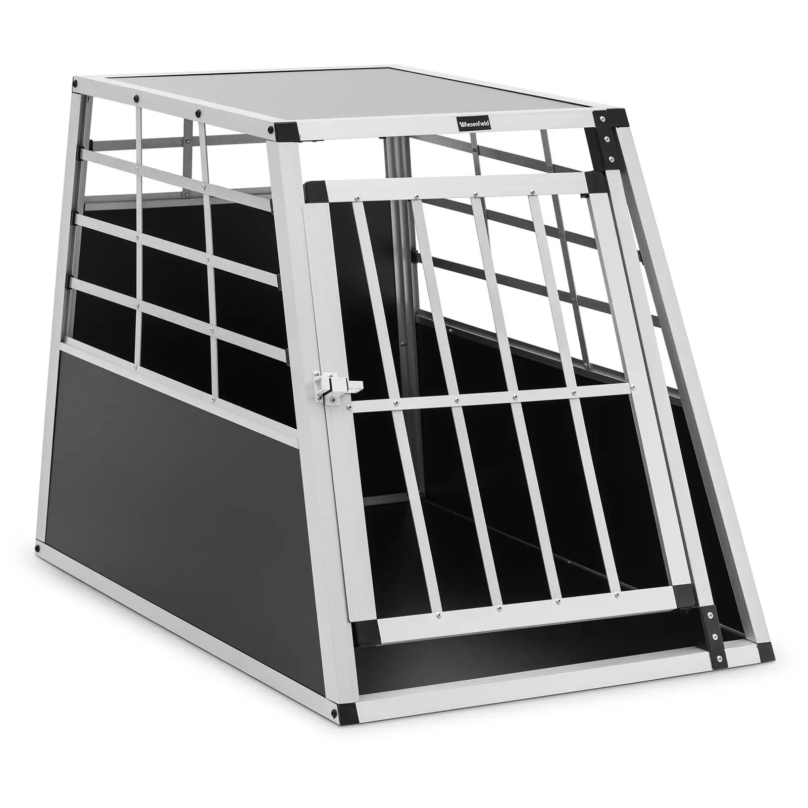 Dog Crate - Aluminium - Trapezoid shape - 91 x 65 x 70 cm