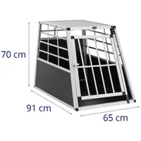 Trasportino per cani - Alluminio - Forma trapezoidale - 91 x 65 x 70 cm
