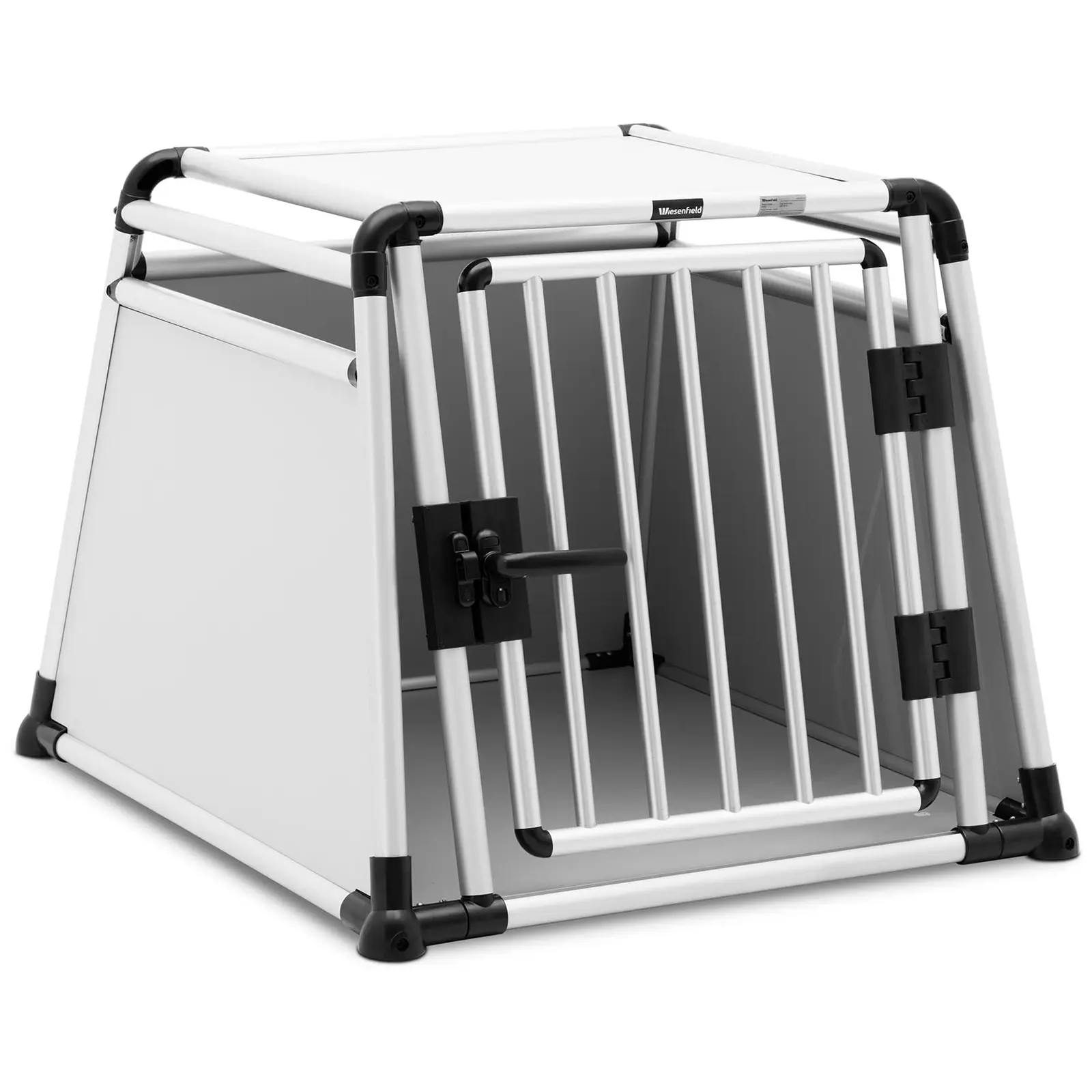 Caixa de transporte para cães - alumínio - forma trapezoidal - 82 x 75 x 64 cm