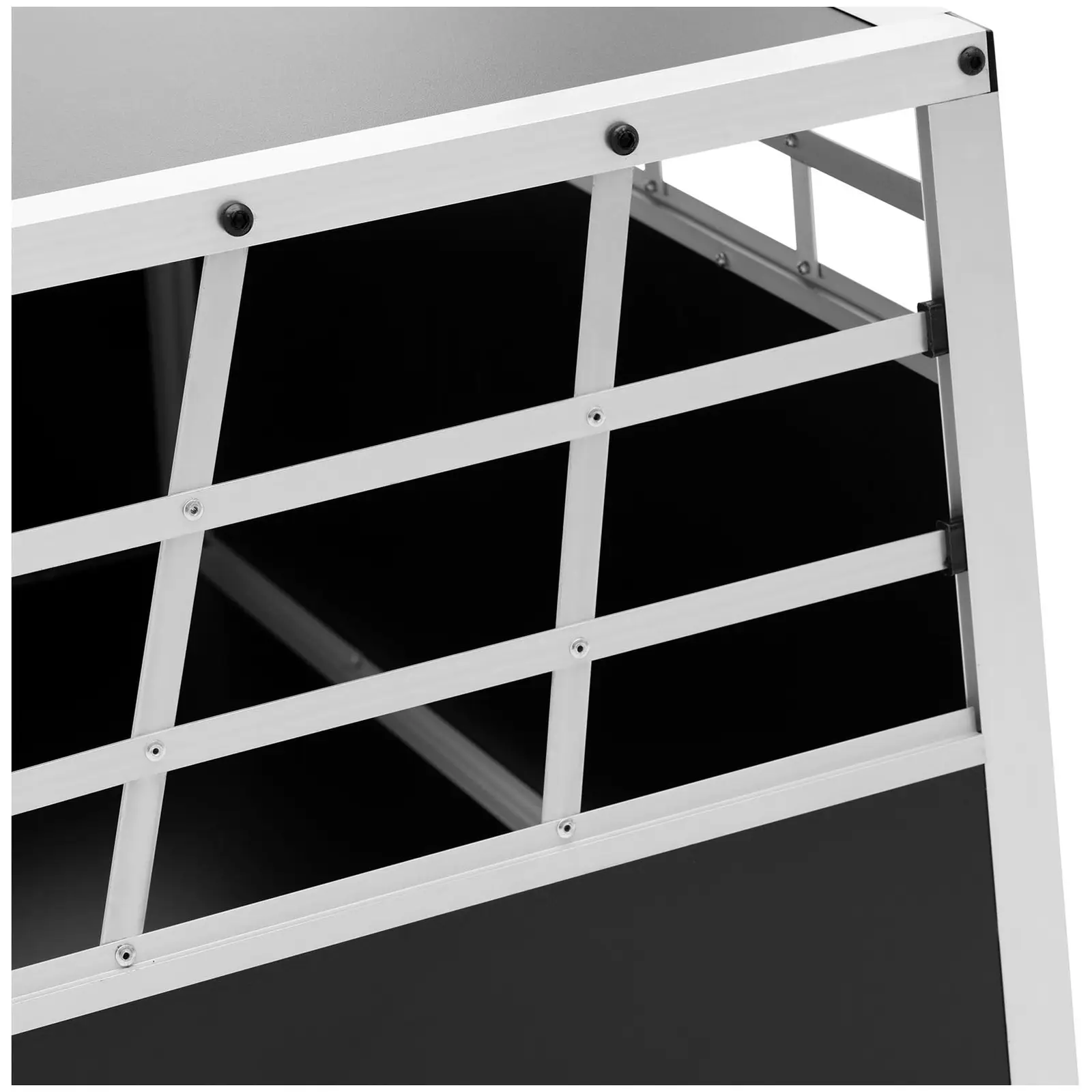Caisse de transport pour chien - Aluminium - Forme trapèze - 69 x 90 x 50 cm