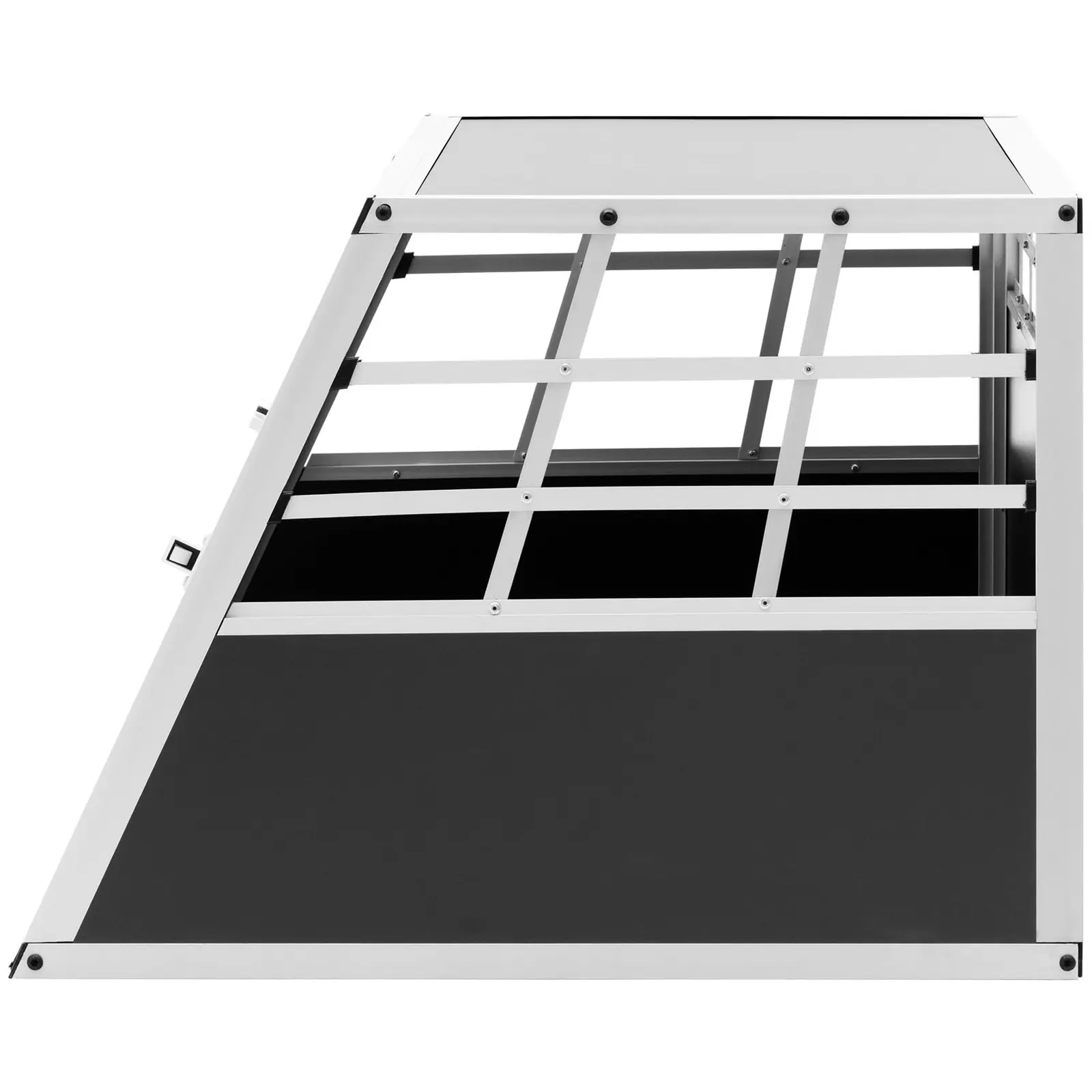 Hundebur - aluminium - trapesformet - 69 x 90 x 50 cm