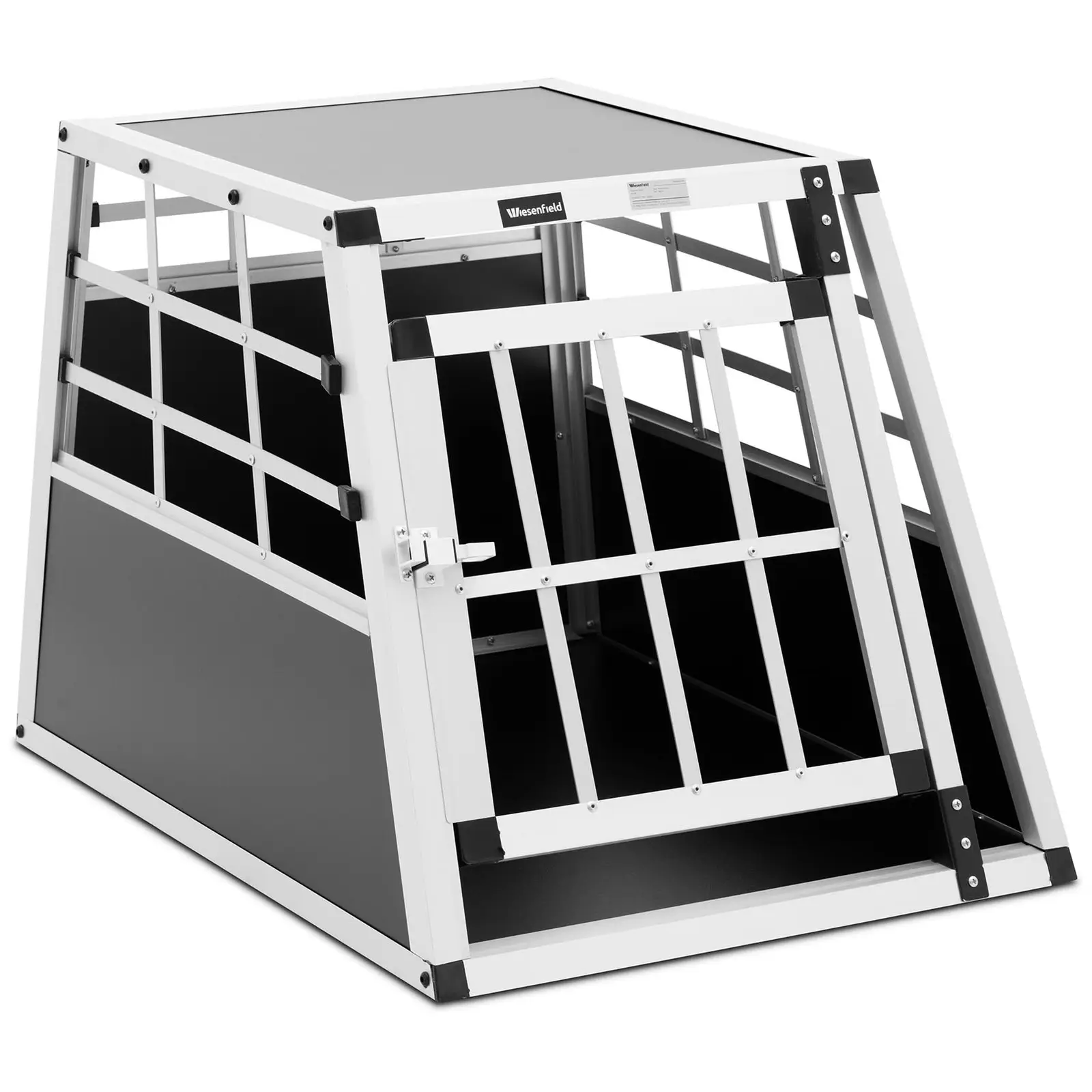 Levně Přepravní box pro psa hliník sešikmený tvar 55 x 70 x 50 cm - Potřeby pro domácí mazlíčky Wiesenfield