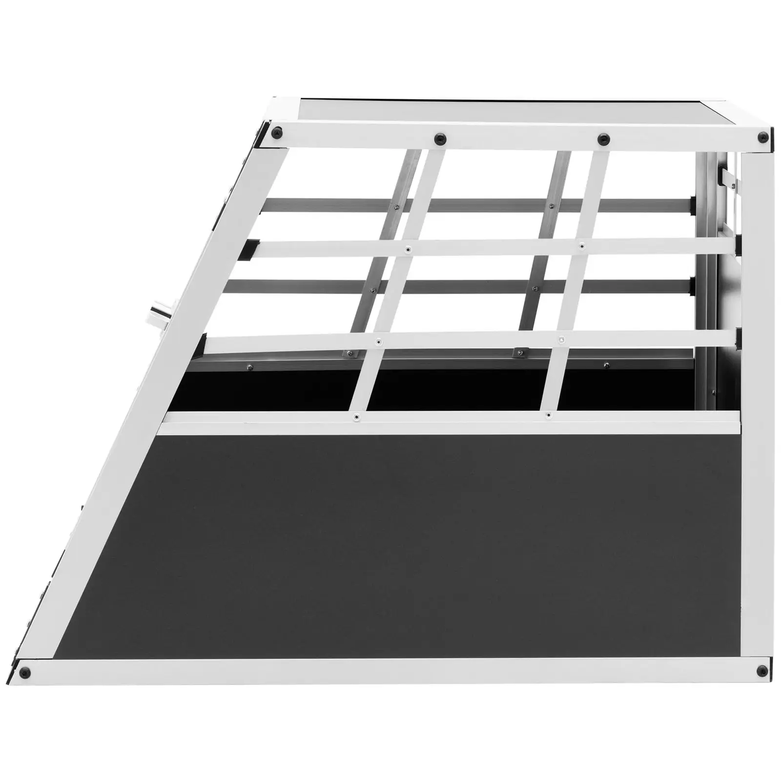 Hundebur - aluminium - trapezformet - 55 x 70 x 50 cm