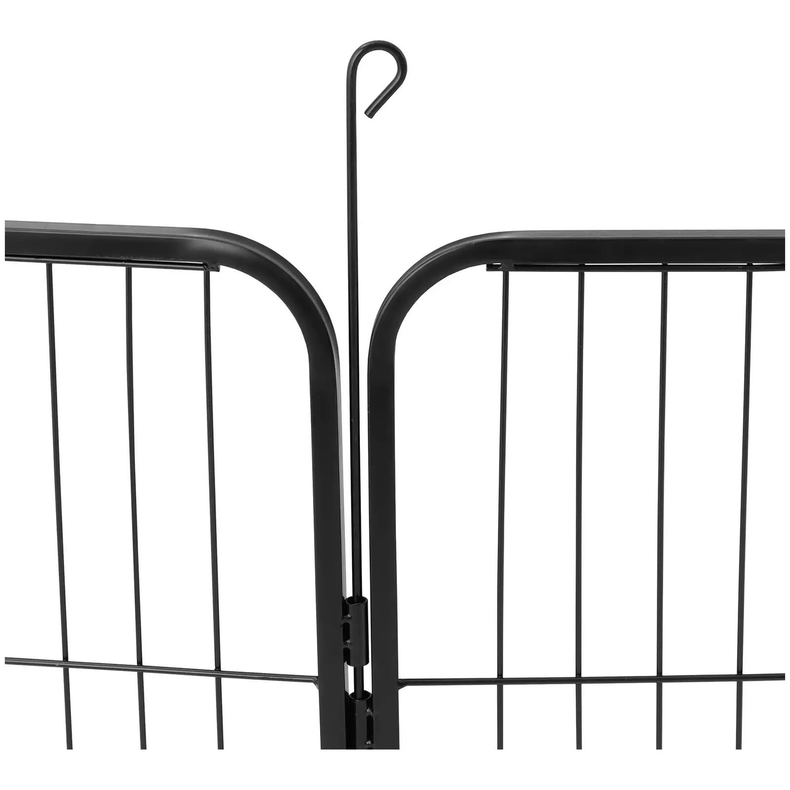 Ohrádka pro štěňata - s dvířky - 8 modulárních segmentů - výška 81 cm (Barva: Černá)