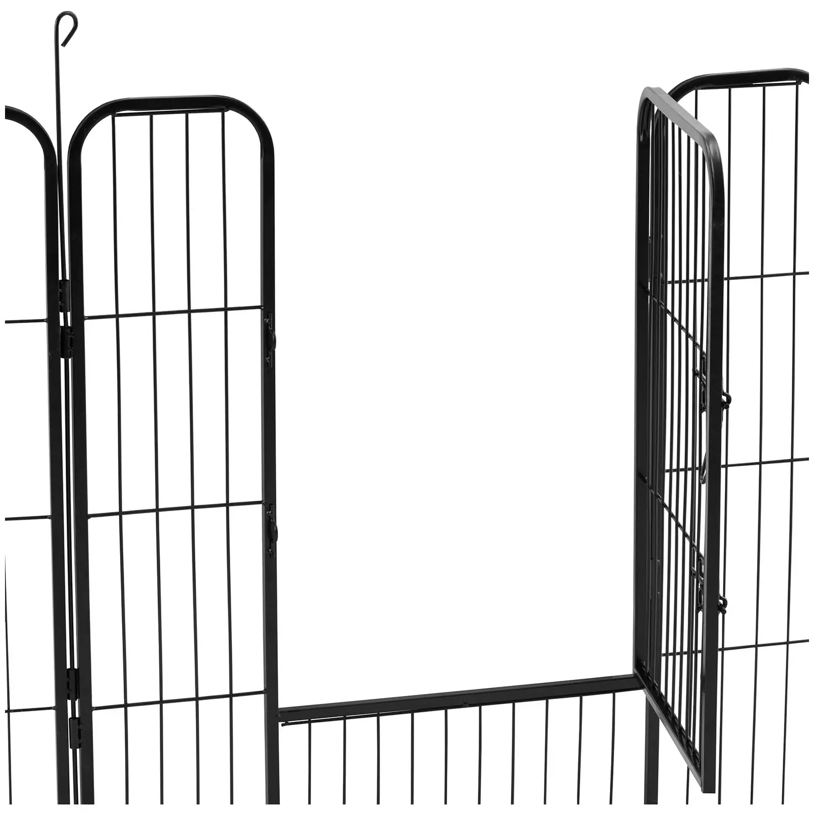 Ohrádka pro štěňata - s dvířky - 8 modulárních segmentů - výška 81 cm (Rozměry dveří [cm]: 38 x 47)