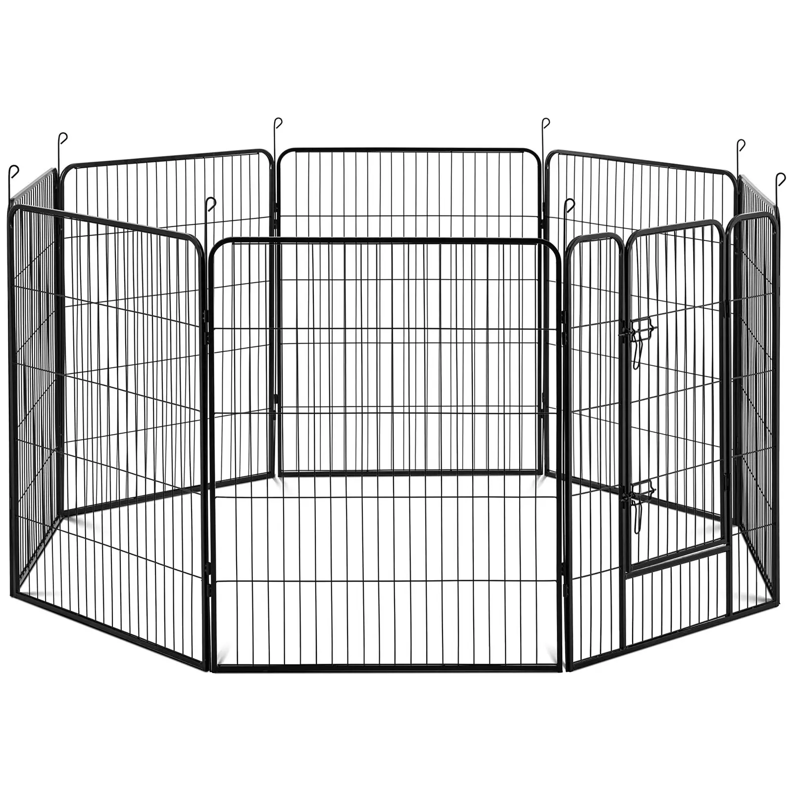 Kojec dla psa - z drzwiami - 8 segmentów modułowych - 100 cm wysokości