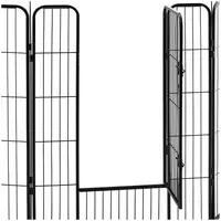 Lekegrind til hund - med dør - 8 modulære segmenter - 100 cm høyde