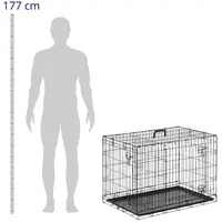 Caja transportadora de perros - 92 x 60 x 66 cm - hierro