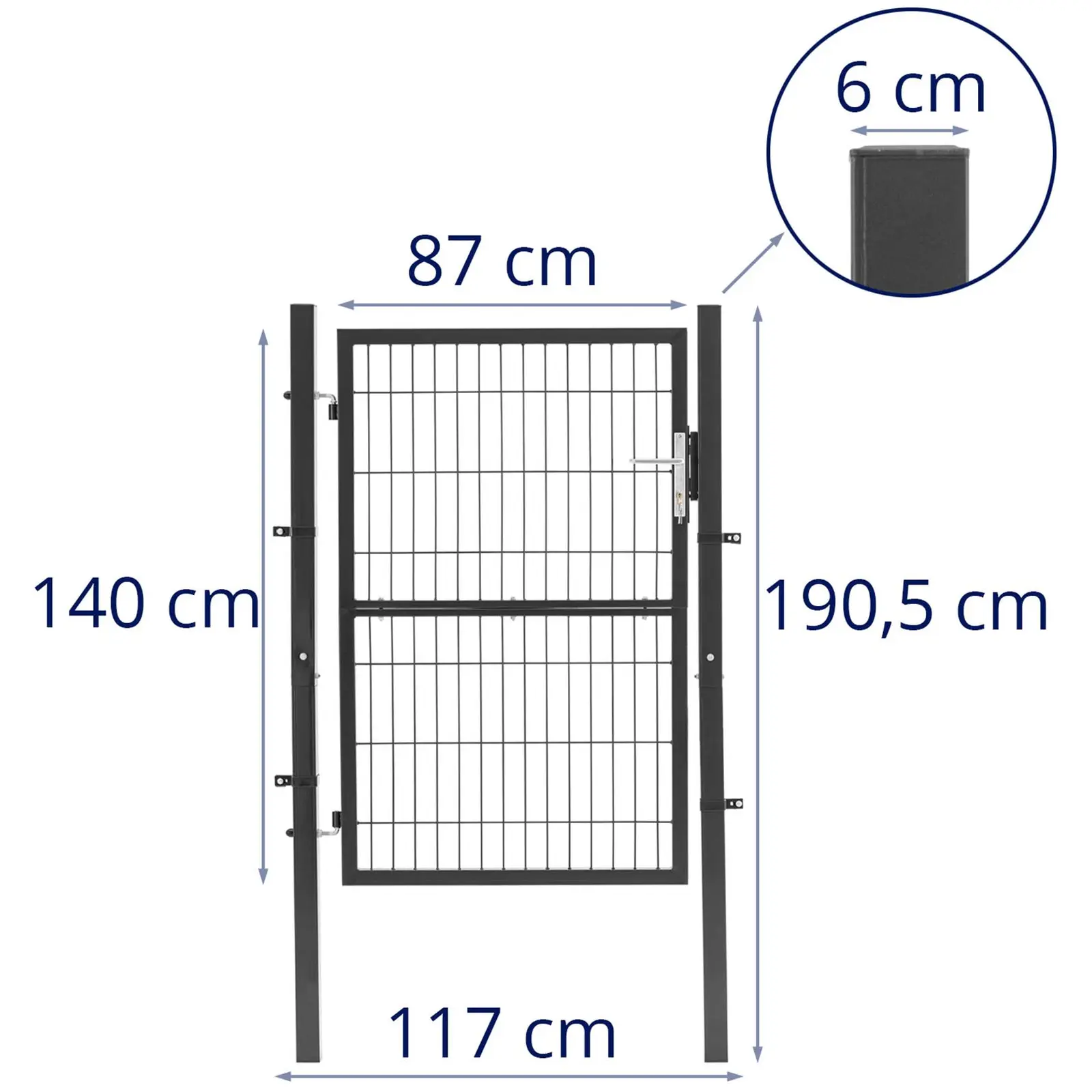 Garden Gate - 106 x 191 cm - steel (powder coated)