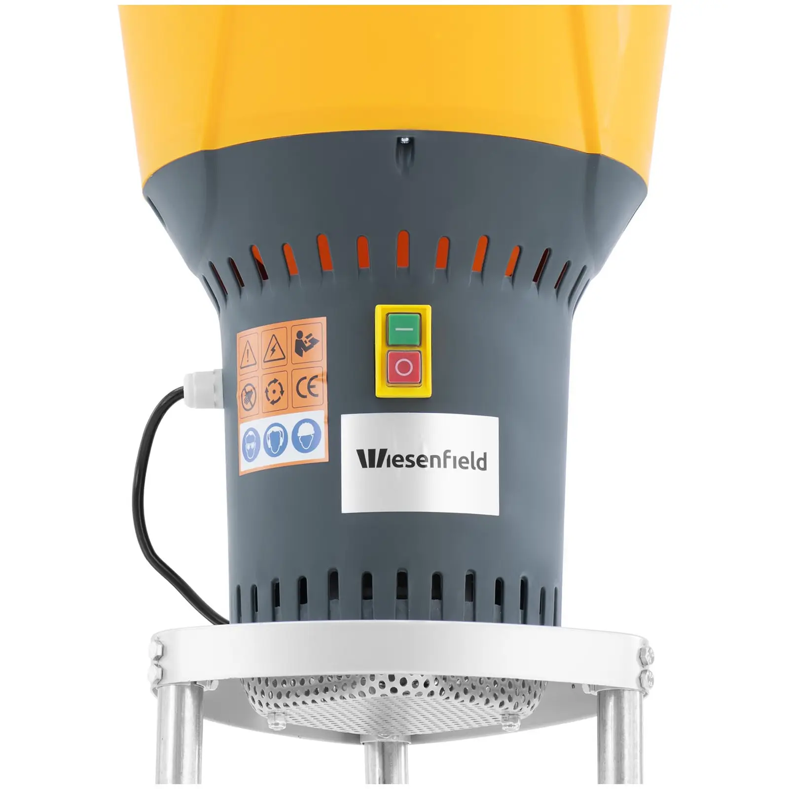 Moulin à grain électrique - 400 kg/h - 1300 W - avec support (Matériau(x): Acier inoxydable)