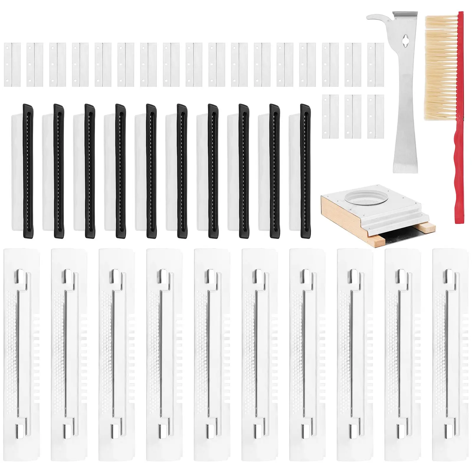 Biodling-startpaket - 23 delar - Kupkniv - Biborste - Flusterförminskare - Bimatare - Insektsfällor