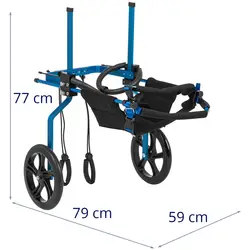 Dog Wheelchair for Large Dogs - rear legs - adjustable - aluminium frame