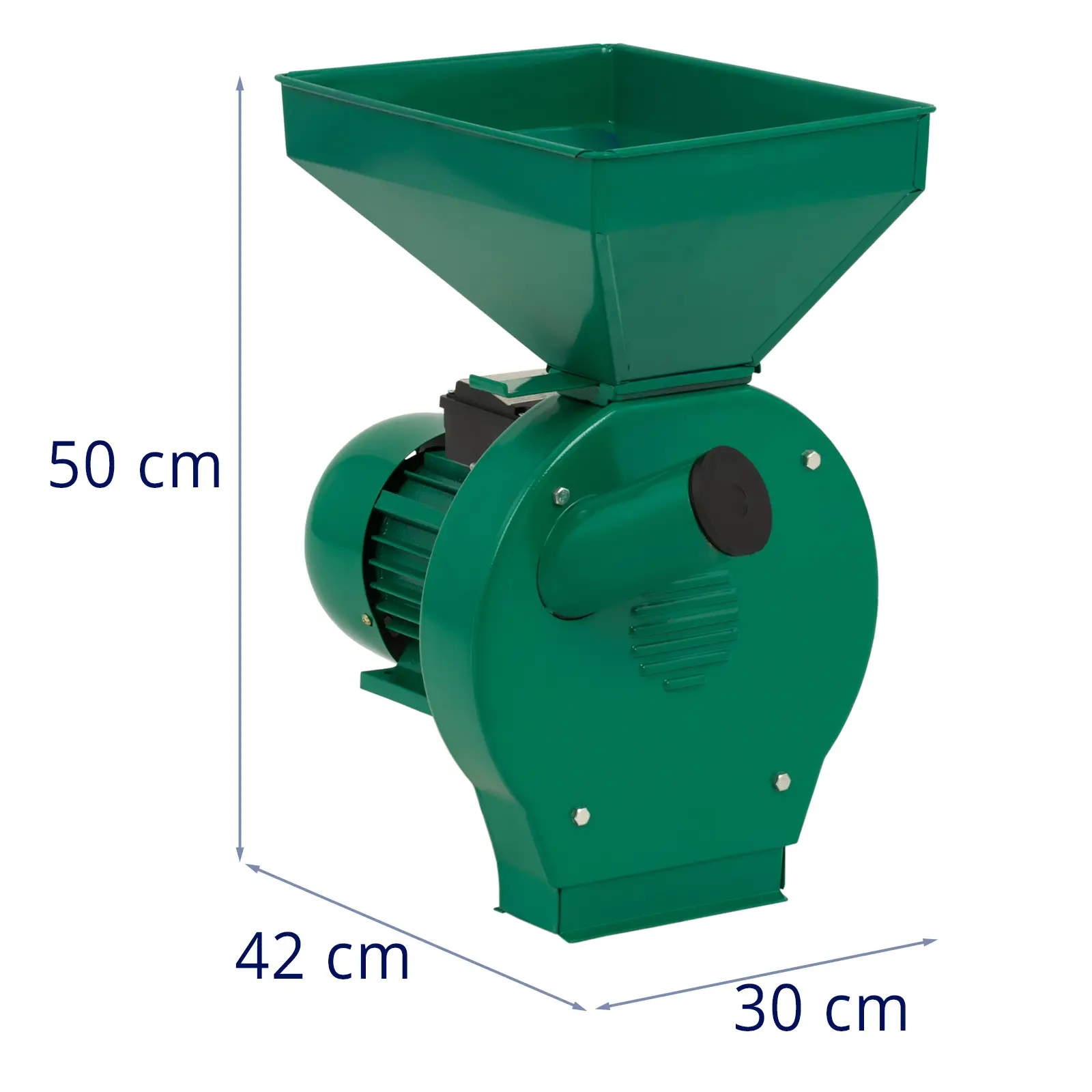 Mlýnek na obilí - 1 100 W - 250 kg/h - 4 velikosti otvorů síta (Průměr: [mm]: 60)