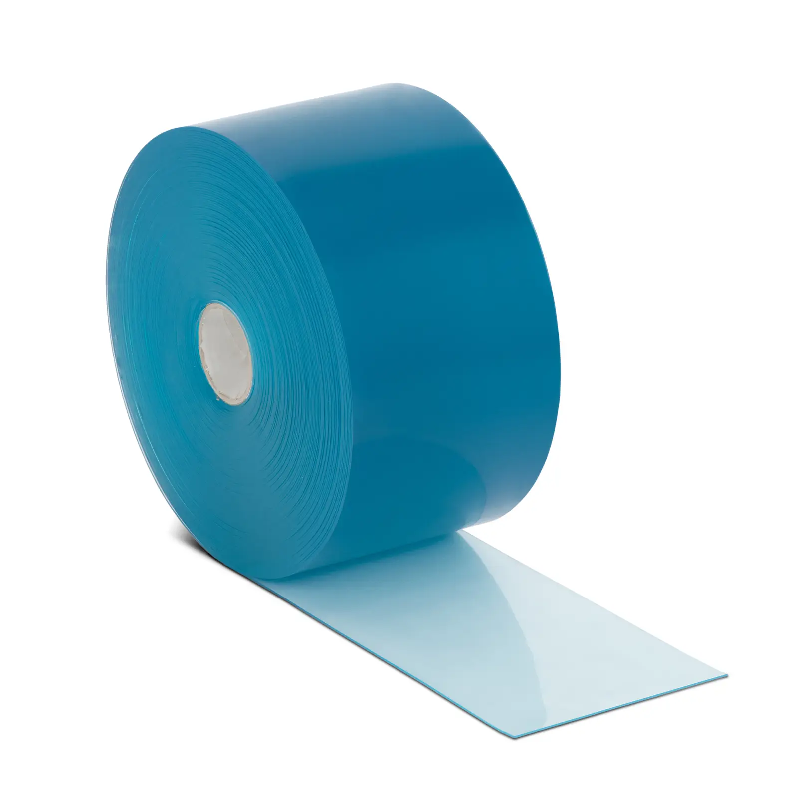 Cortina de tiras de PVC - 200 x 2 mm / 50 m - PVC Polar - azul / transparente - lisa