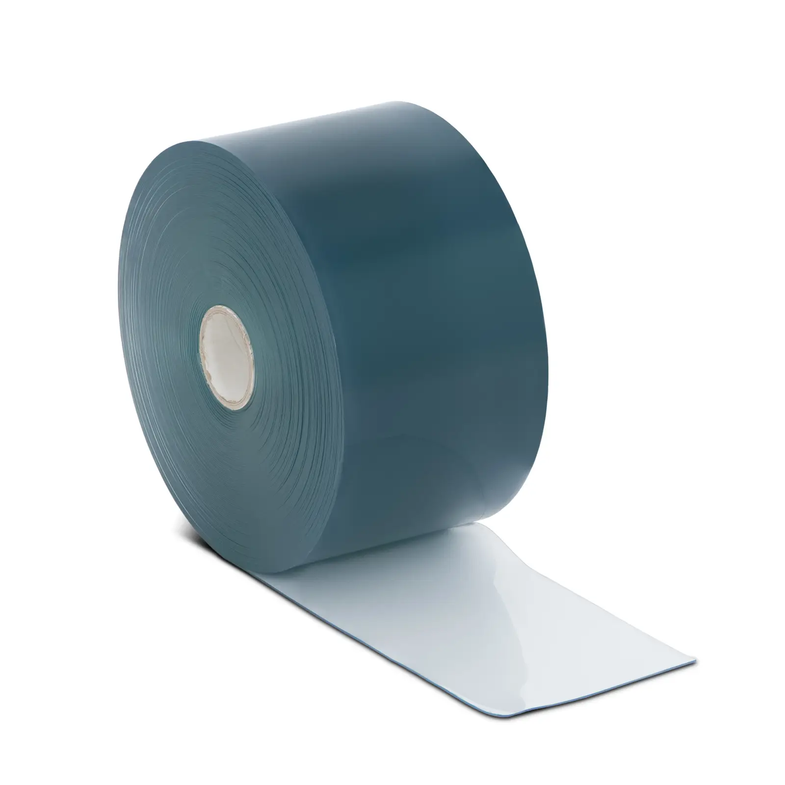 PVC-Streifenvorhang - 200 x 2 mm / 50 m - kältefest - blau/transparent - glatt