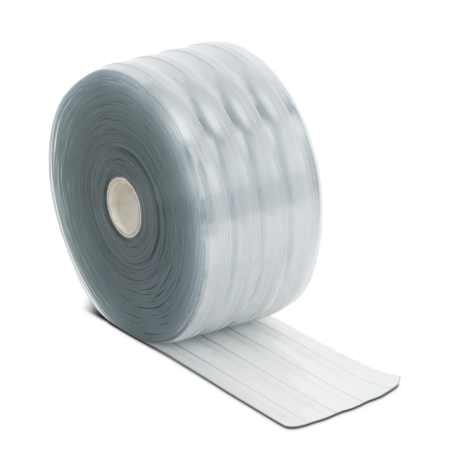 Perdele de bandă din PVC - 200 x 2 mm / 50 m - rezistente la frig - albastru/transparent - canelat