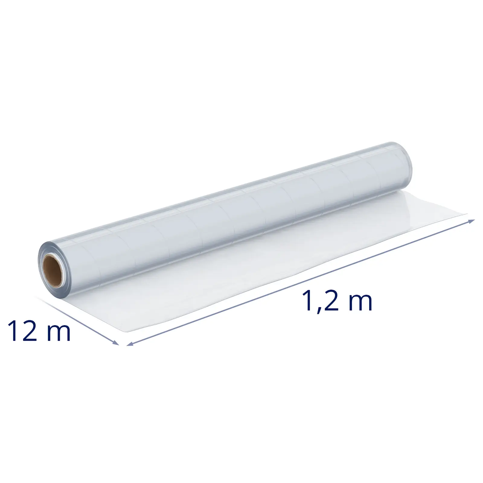 Bâche de protection en PVC - transparente - 1,2 x 12 m - épaisseur 1 mm