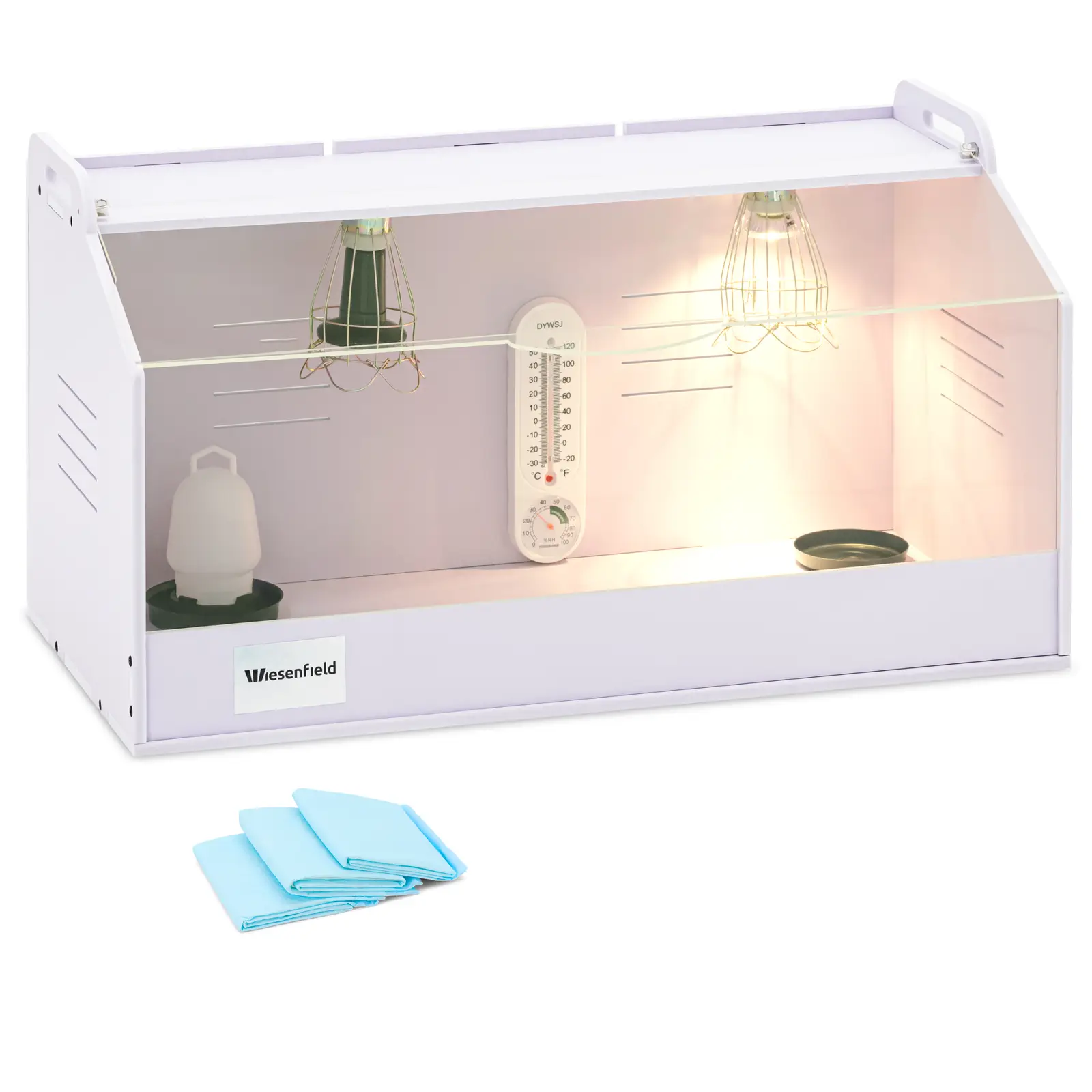 Caixa para criar pintos - até 36°C - 78 x 40 x 42 cm - Imagem do produto
