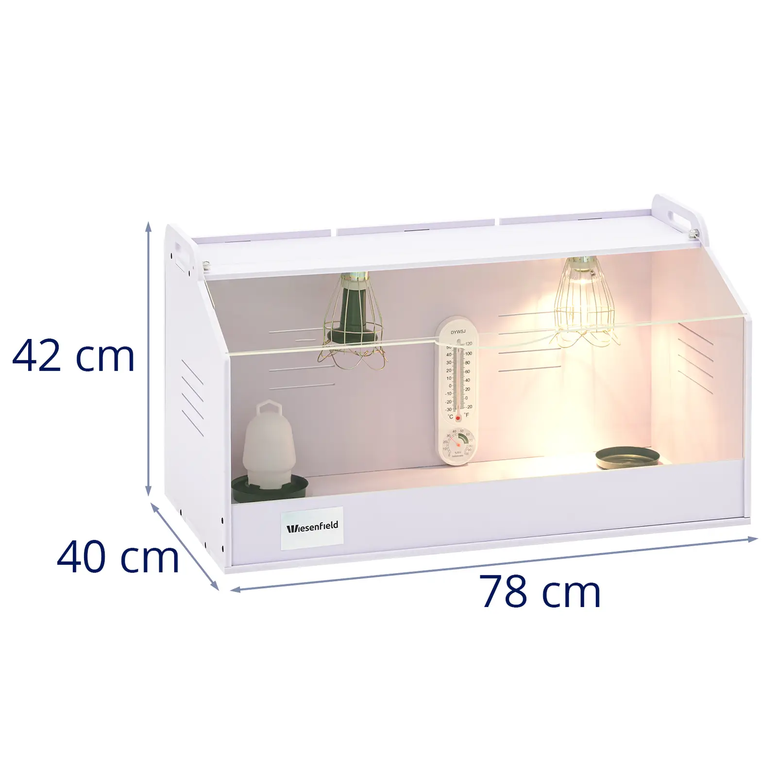 Odchovna kuřat - do 36 °C - 78 x 40 x 42 cm (Materiál: MDF)