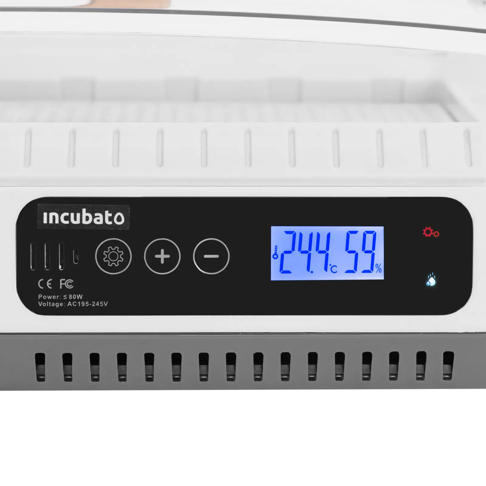 Umělá líheň - 35 vajec - včetně zavlažovacího systému a prosvěcovačky - plně automatická (Provoz na baterie: Ne)