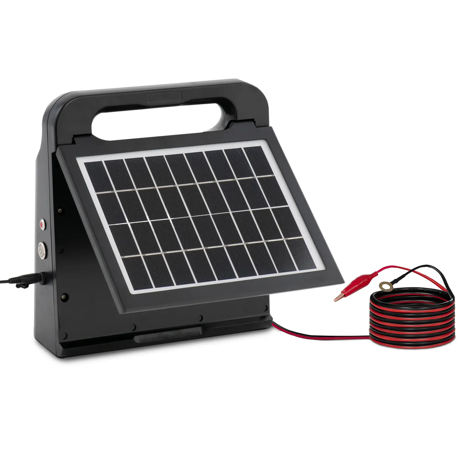 Elettrificatore per recinti - 0,15 J - 2,5 km - Con pannello solare - Batteria da 6 V