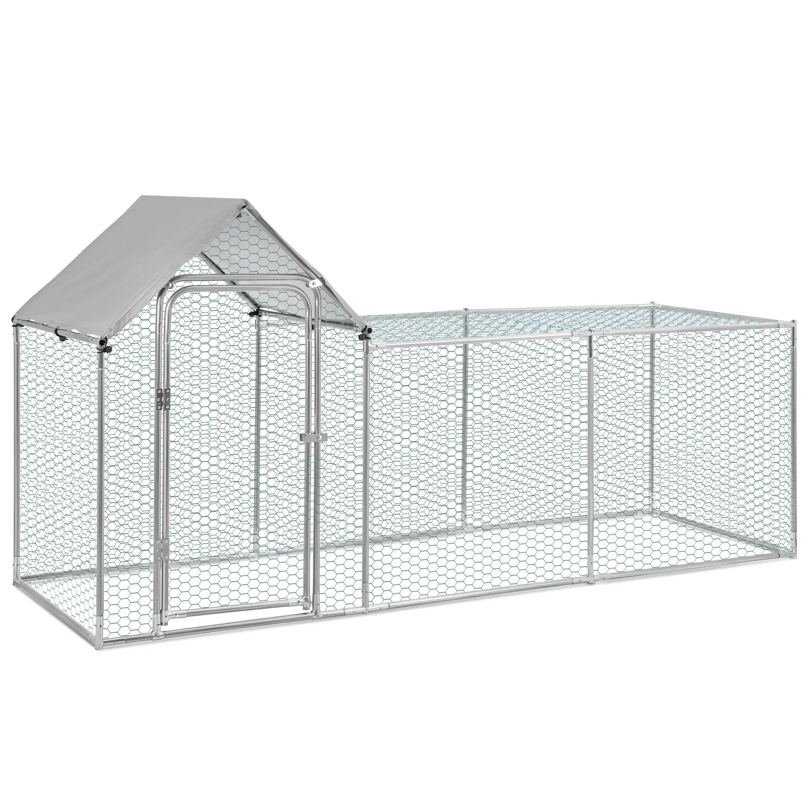 Rabbit Hutch with Pointed Roof and Door - 304 x 102 x 152 cm