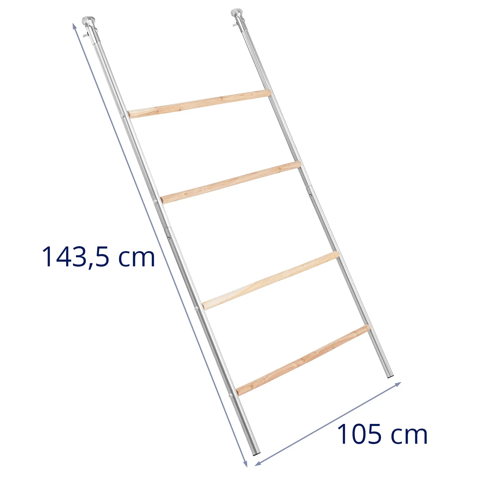 Échelle pour poules - 4 échelons - Résistante aux intempéries (Poids: 2.44 kg)