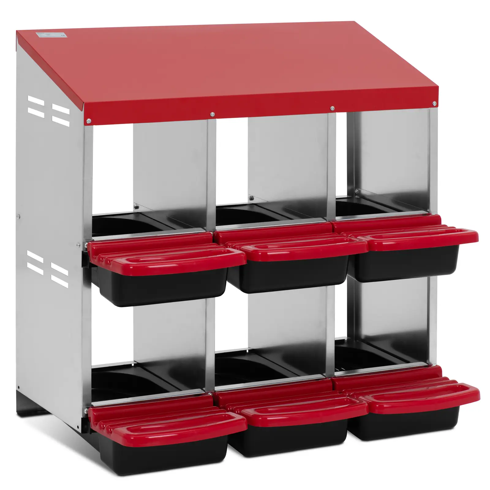 Pondoir à poule - 6 compartiments - Acier galvanisé - Montage mural - Image du produit