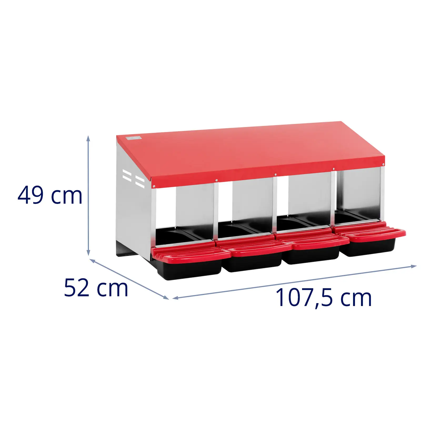 Legnest - 4 compartimenten - gegalvaniseerd staal - wandmontage