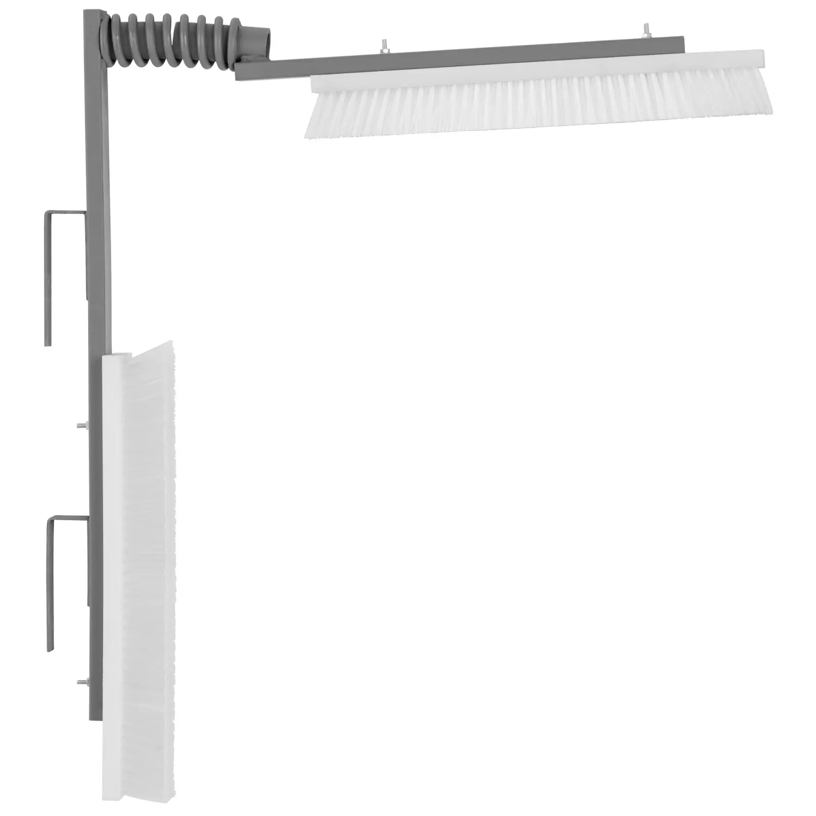 Drbadlo pro skot - 2 hlavy po 50 x 10 cm - pro použití uvnitř i venku - s pružinou (Materiál kartáče: Plast (polyethylen))