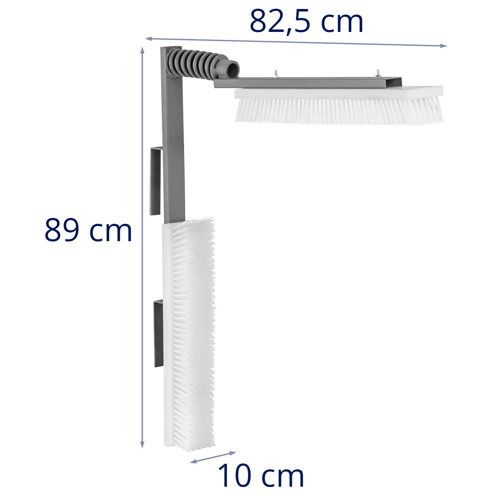 Brosse à vache - 2 têtes de 50 x 10 cm - pour l'intérieur et l'extérieur - avec ressort