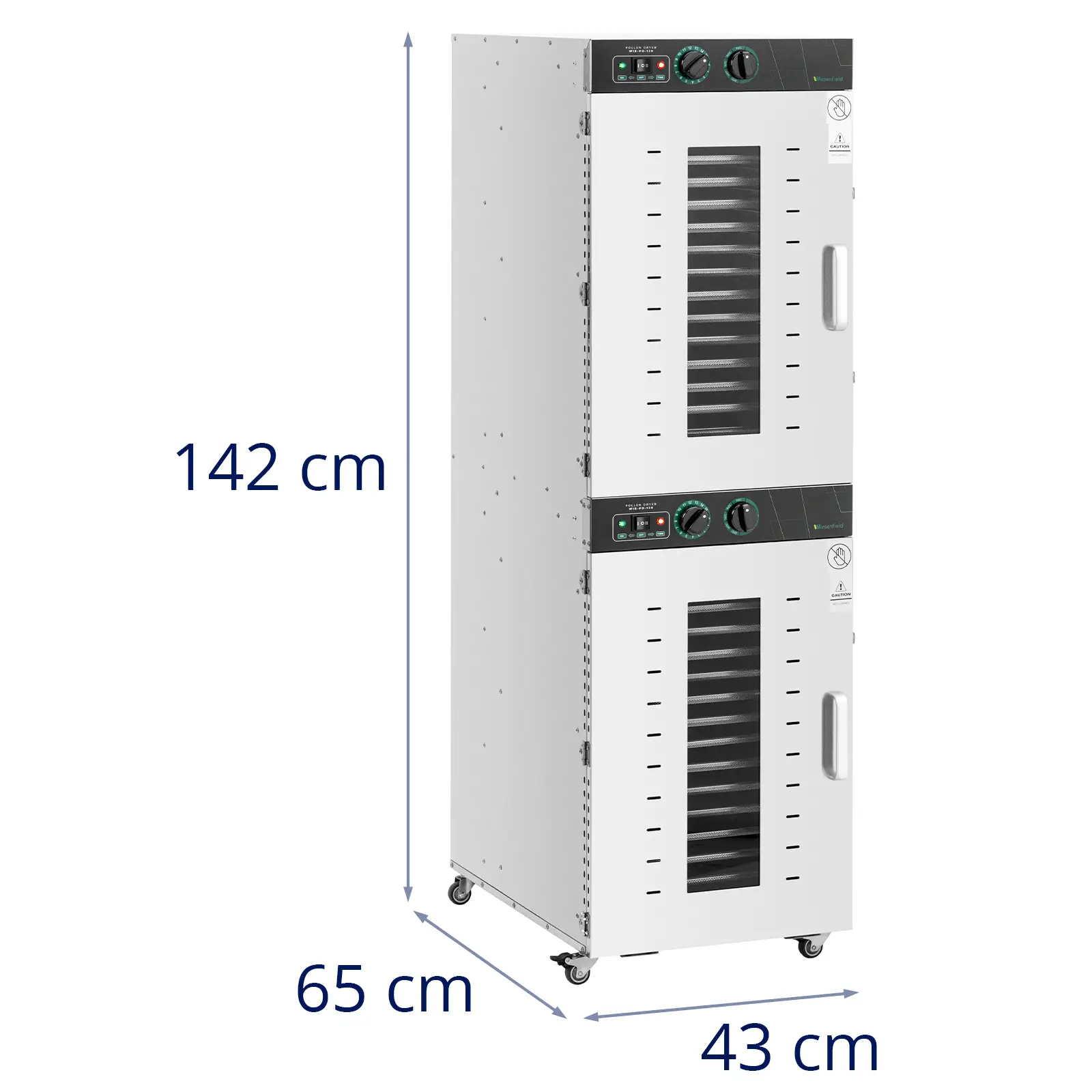 Pollen Dryer - 3150 W - 32 shelves - 30 to 70 °C - 216 l