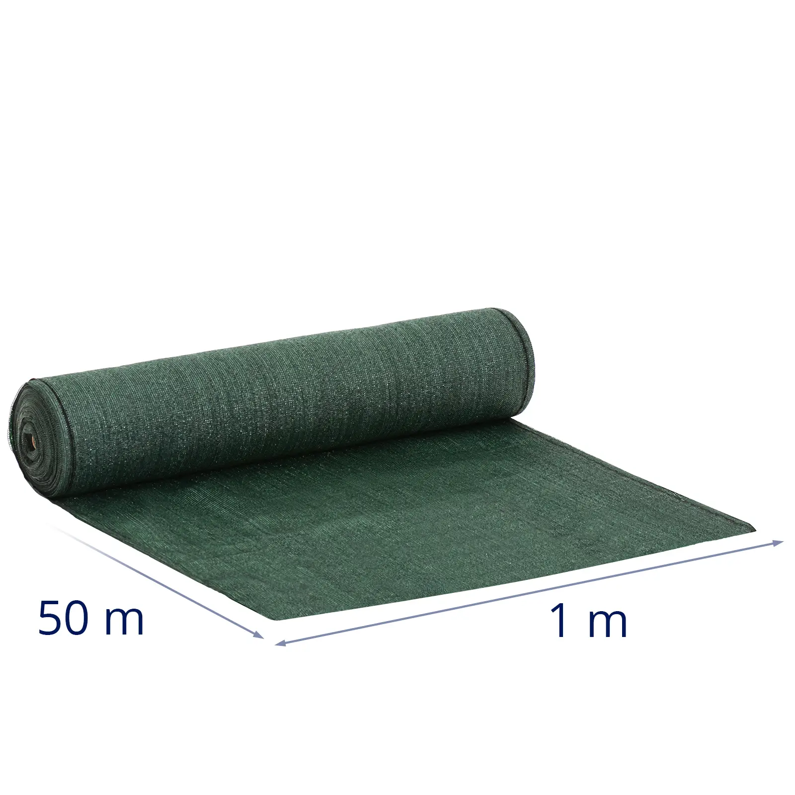 Näkösuoja - HDPE-kangas - 50 x 1 m - materiaalitiheys 150 g/m² - repeytymätön - säänkestävä - sis. asennusmateriaalit