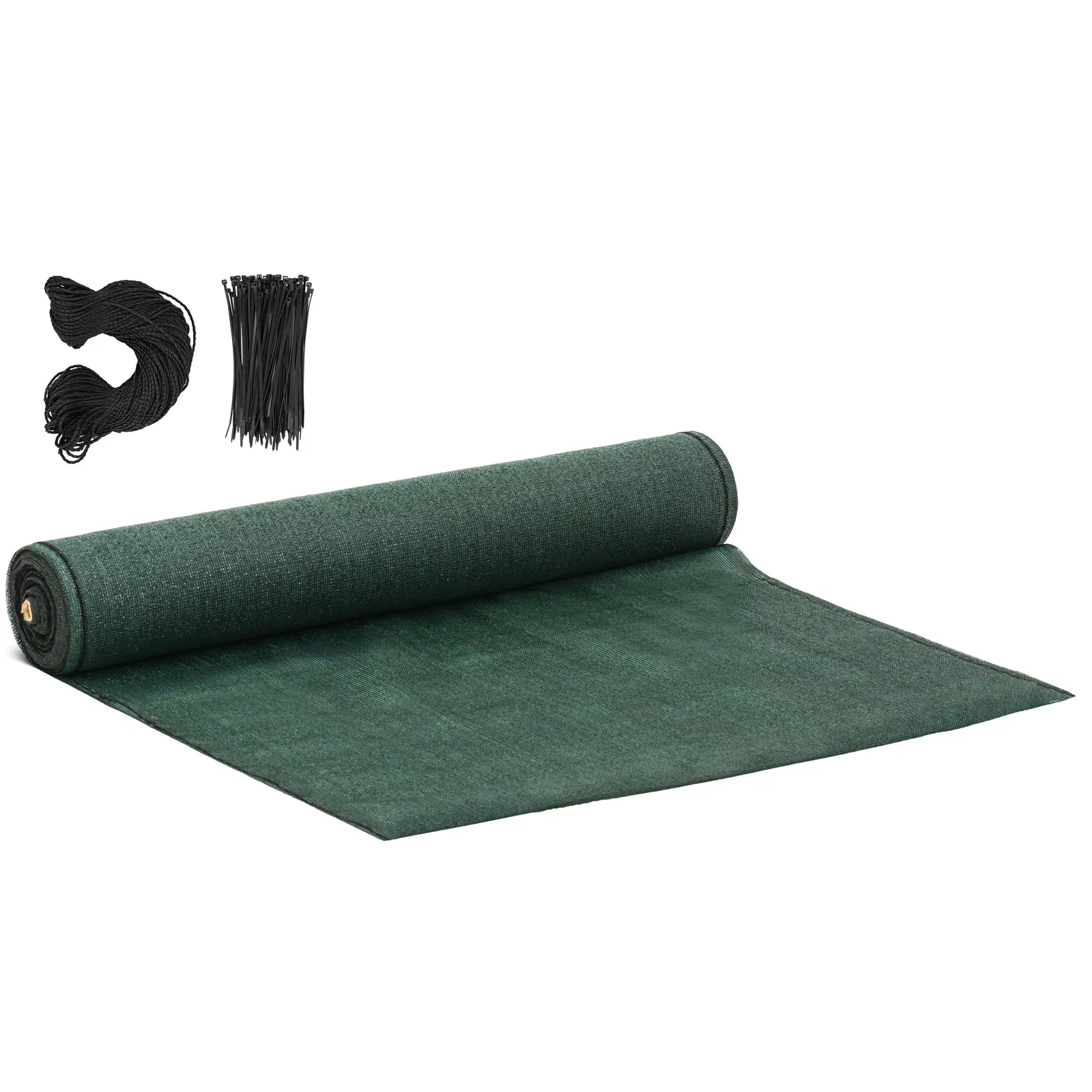 Brise-vue - Tissu HDPE - 50 x 1,2 m - Densité du matériau 150 g/m² - résistant à la déchirure - résistant aux intempéries - Kit de montage